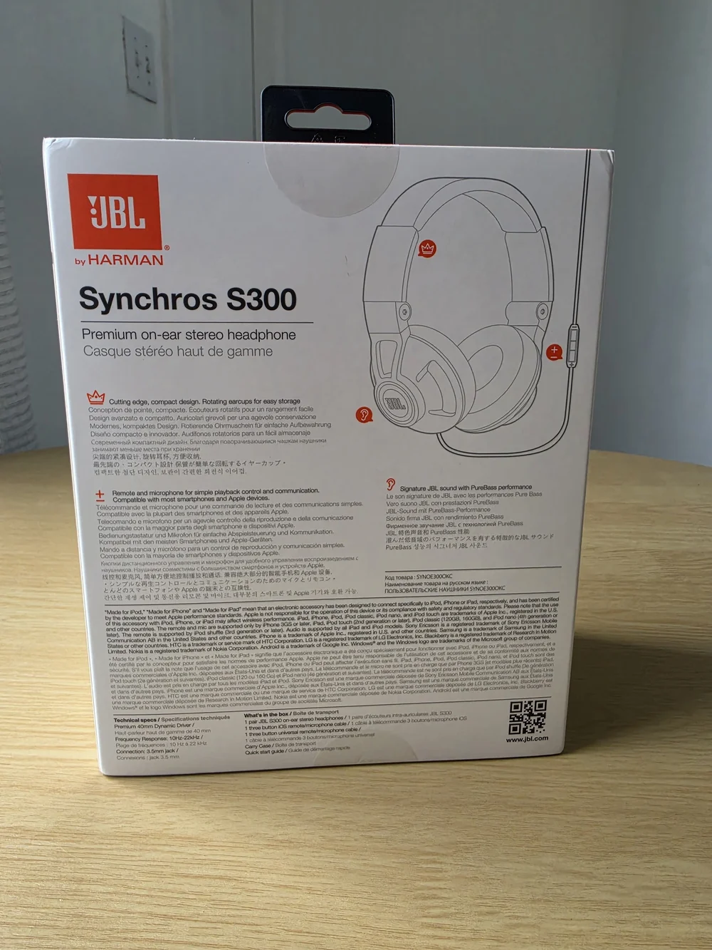 JBL Synchros S300 Headphones - Black/Blue